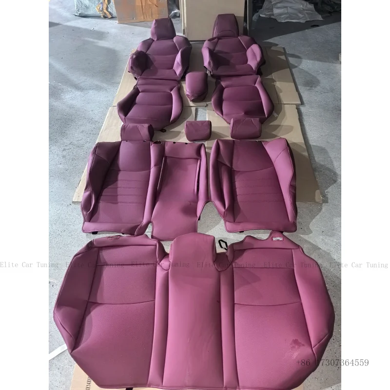 

Универсальные чехлы для автомобильных сидений из ПВХ-кожи 5D с подушками для сидений, полный комплект для оптимального комфорта и стиля