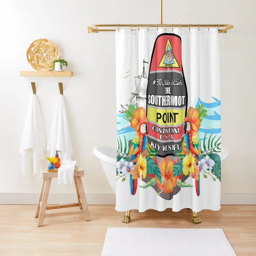 

Southernmost Point Key West Shower Curtain For Bathroom Shower Shower For Bathroom Set Bathroom Set Curtain