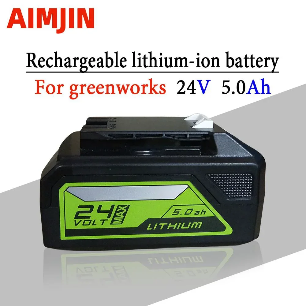 

2024 24V 5.0Ah Lithium-ion Replacement Battery G24B2 for Greenworks ALL devices of 24V tools 29842 29852 BAG708 29322 21342