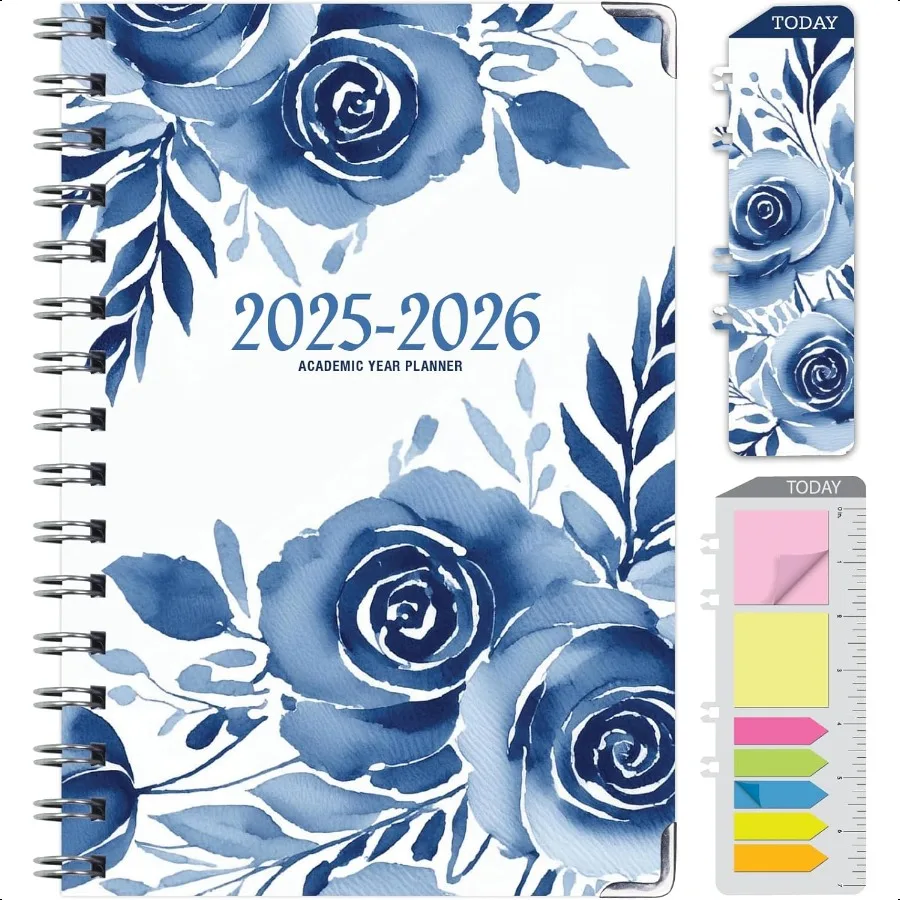 

HARDCOVER Academic Year 20252026 : June 2025 Through July 2026 5.5x8 Daily Weekly Monthly Yearly Agenda. Bookmark Pocket Folde