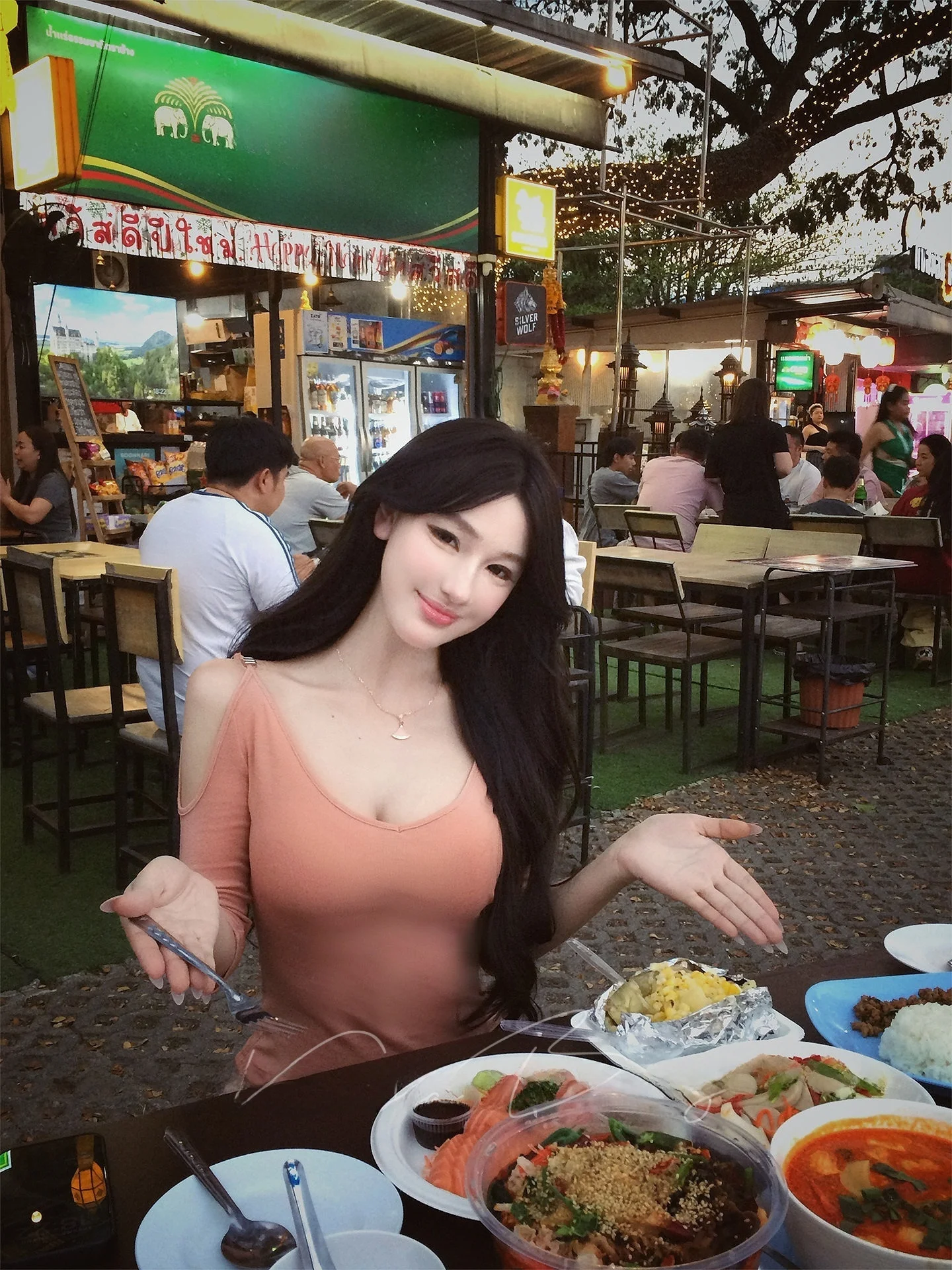 

Sexy Pure Desire V-neck Shoulder-baring Skirt Women's Spring Summer Slimming High-end Feeling Bodycon Beautiful Half-len...