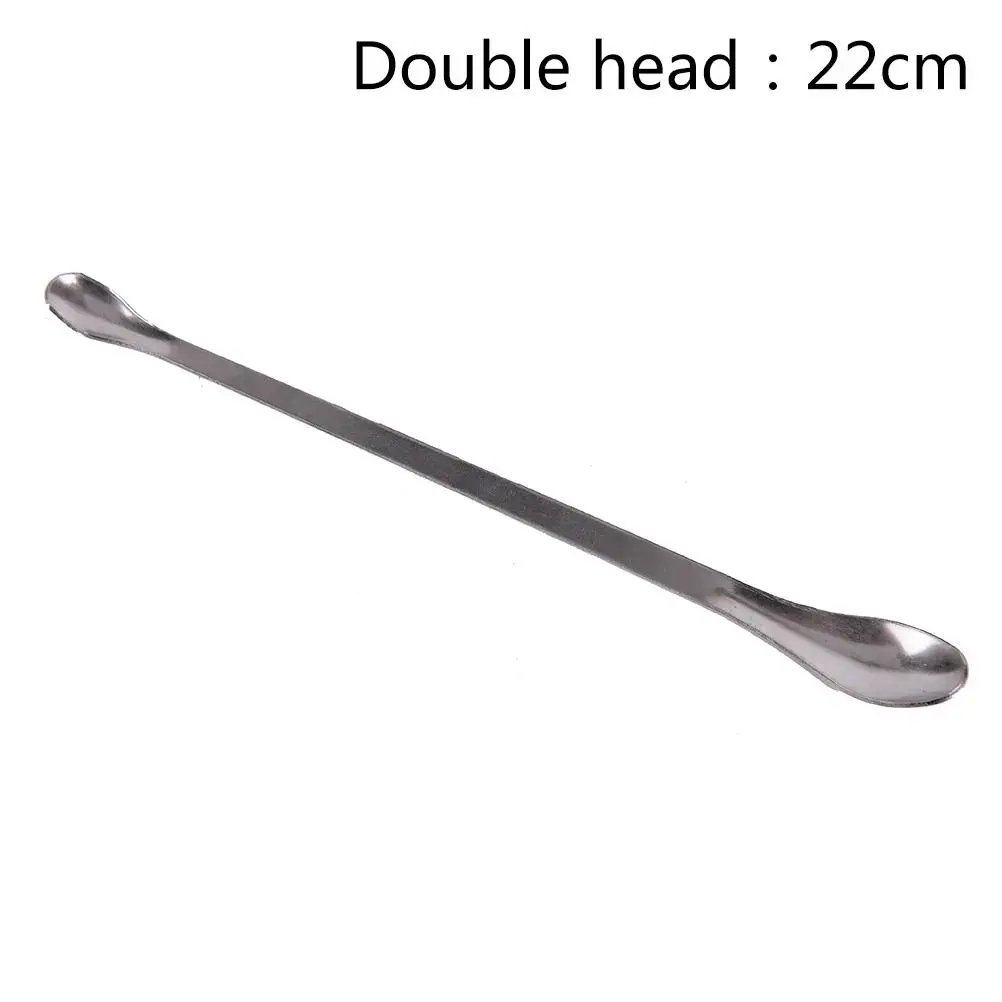 Laboratory Round Stainless Steel Horn Medicinal Spoon Ladle Spatula Handy Tools For Chemical Experiment