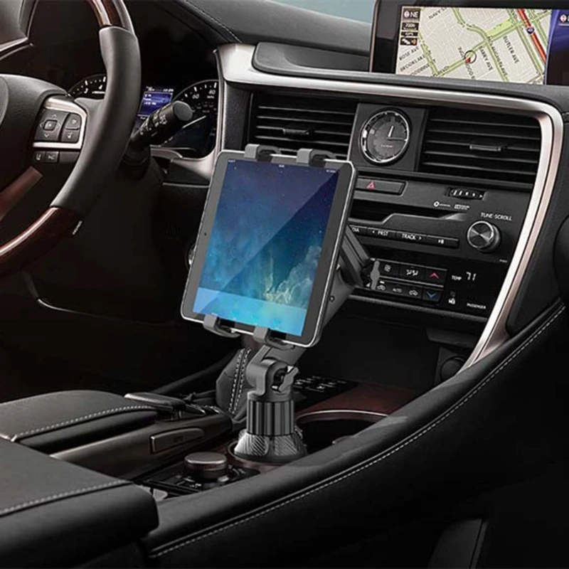 

Universal Car Water Cup Stand Holder Cellphone Mount Bracket Cradle-Phone Tablet Holder SUV Adjustable Gooseneck Support