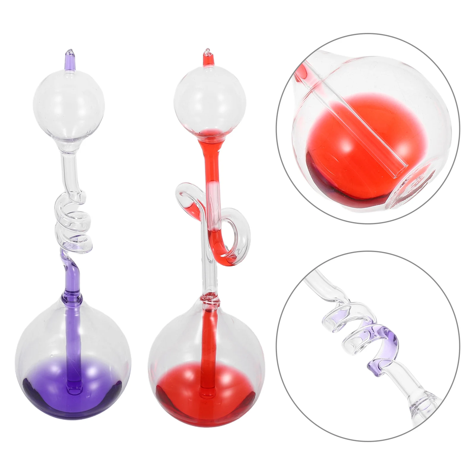 

2pcs Hand Boiler Science Energy Meter Glass Decorative Thermal Water Hourglass Unique Experiment Tool For Office Home Decor Gift
