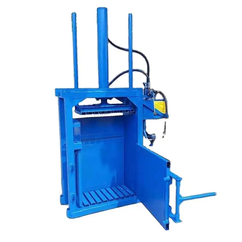 80 Tons Hydraulic Bale Packer Carton Straw Hay Wrapping Baler Machine Waste Paper Can Plastic Box Pressing Machine