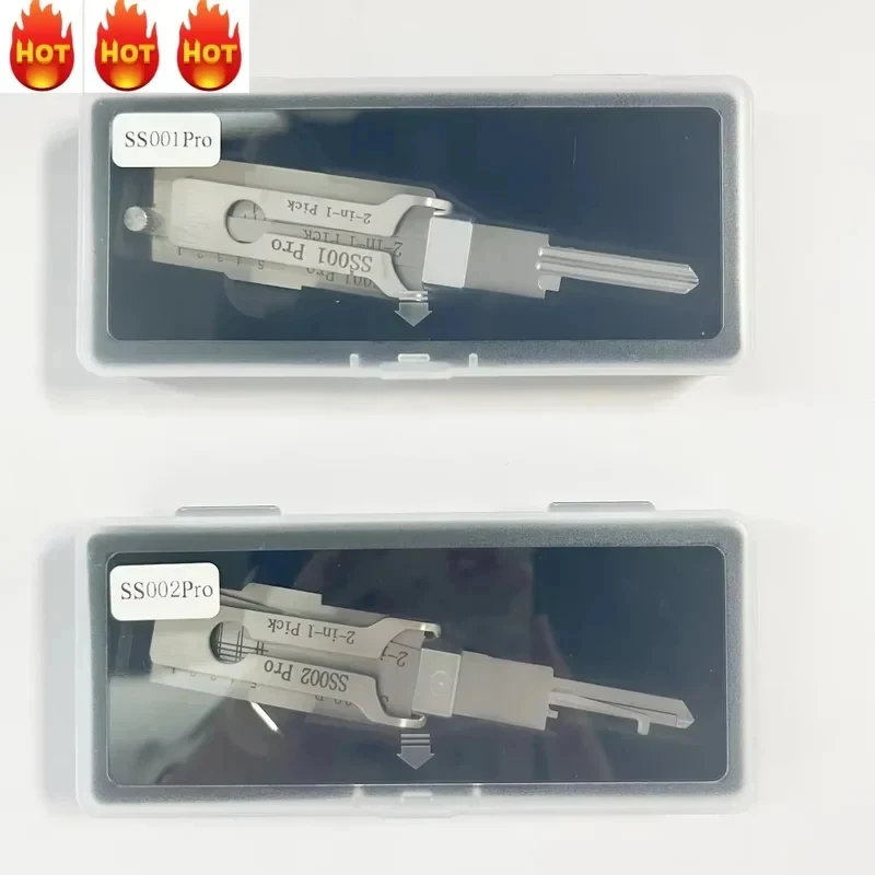 SS001 PRO Key Decoder 2 In 1 Precision Hook & Pick Set Lock Decoder O-ring Pickup Kit Maintenance Repair Hand Tools