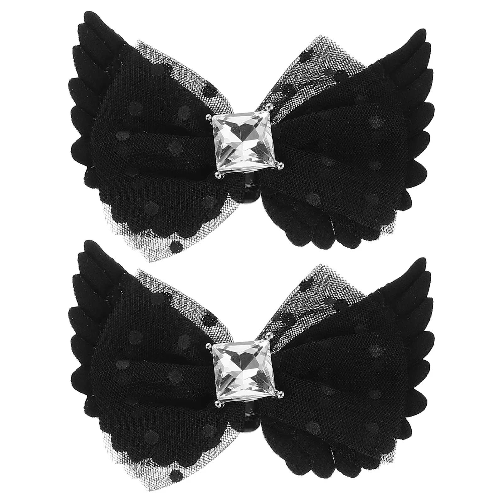 

2 PCS Bow High Shoe Buckle Heels Clips for Shoes Charms Removable Closure Polyester