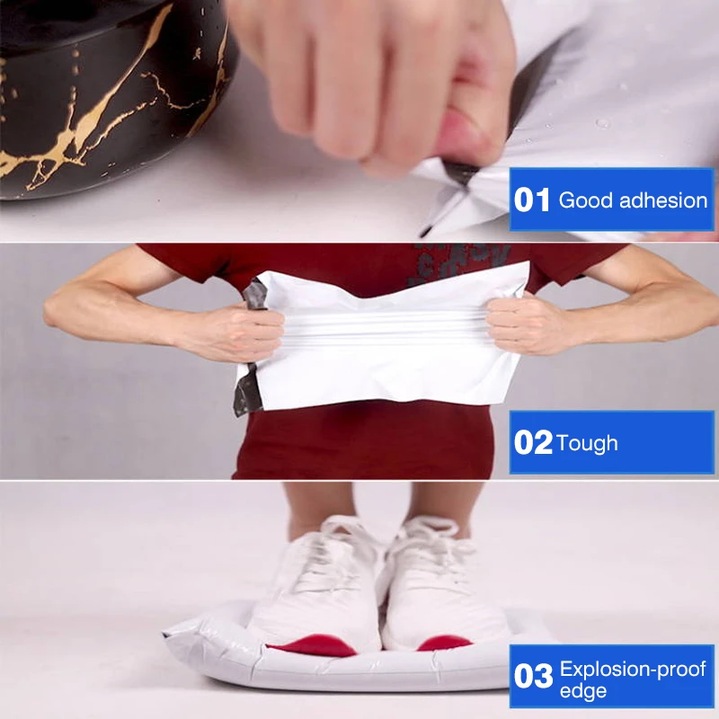 100Pcs/Lot Plastic Envelope Bags Self-seal Adhesive Courier Storage Bags White Black Plastic Poly Envelope Mailer Shipping Bags