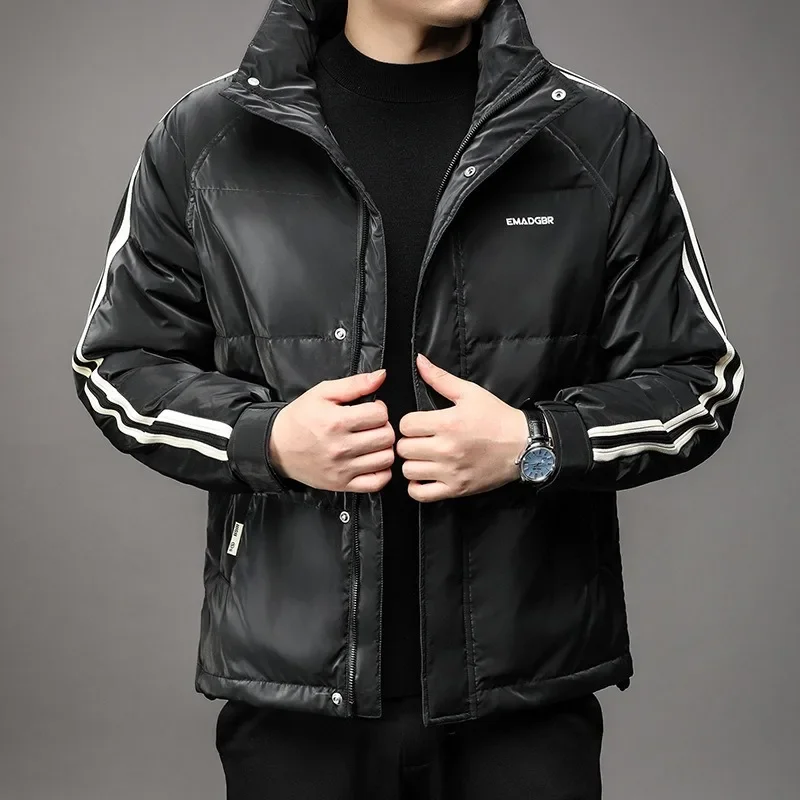 Winter men's new white duck down warm down jacket High quality trendy down jacket Coat versatile men's down jacket