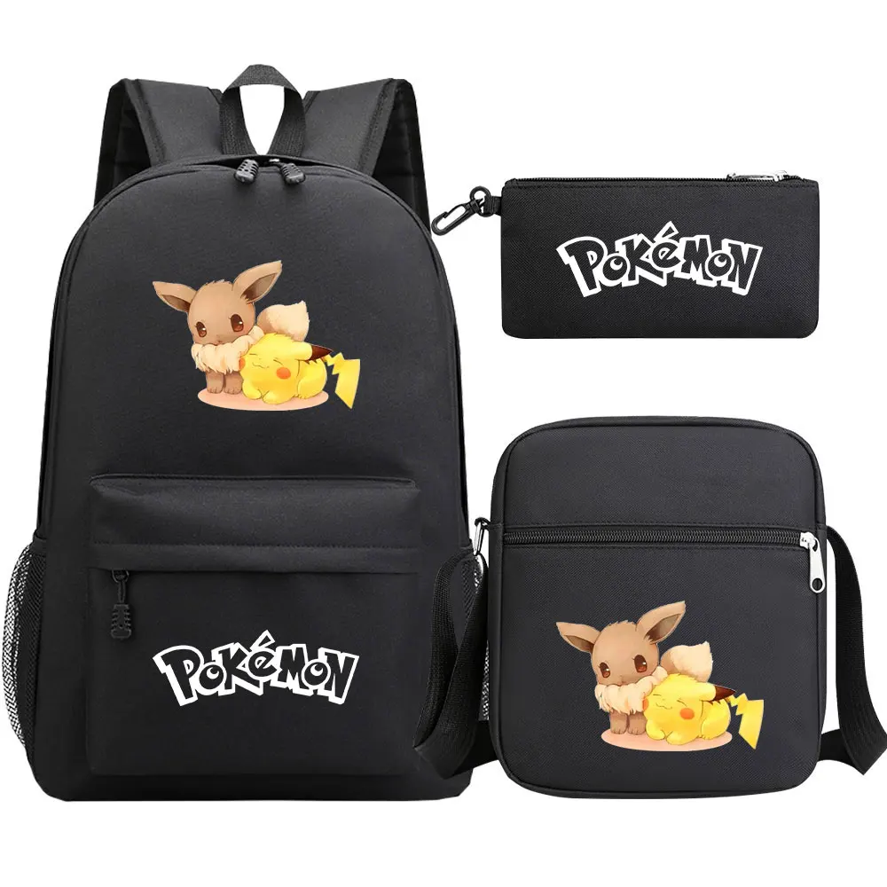 Mochila de Pokémon Go para hombre y mujer, morral de gran capacidad para ordenador portátil, bolso de hombro para viaje, Pikachu