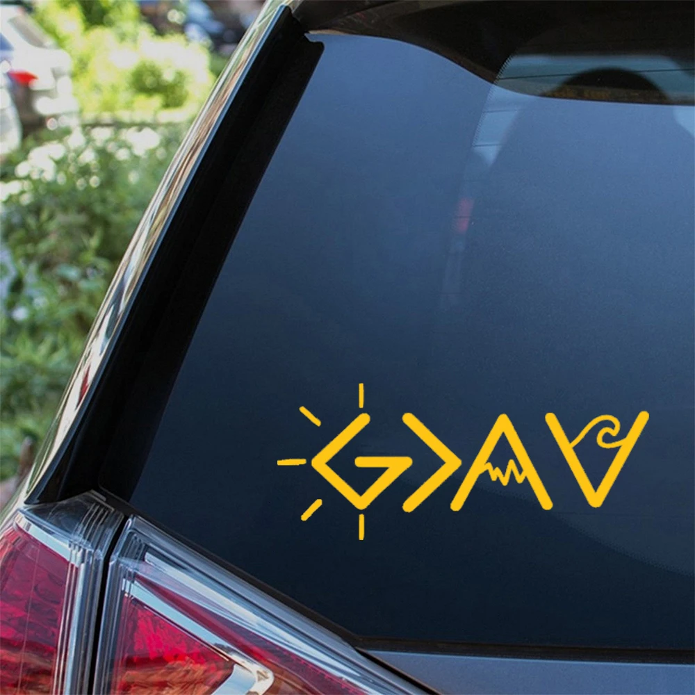 God Is Greater Than The Highs And Lows-Vinyl Car Sticker Tumbler  Mountain Decal Car Laptop Vinyl Stickers Tunning Auto Parts