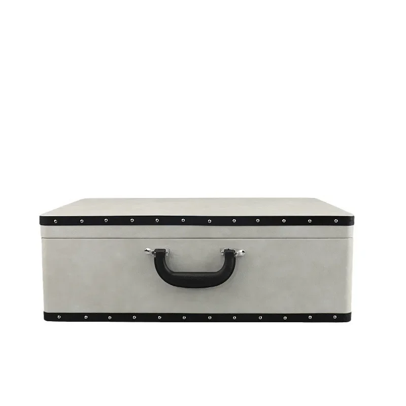 

Light Beige Flocking, Leather, Suitcase Soft Home Cloakroom, Storage Box Showroom