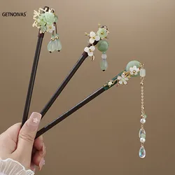 Chinese Style Hairpin Chopstick Hair Stick Ancient Style Wooden Hair Ornament Pan Hair Headdress Flower Hair Accessories