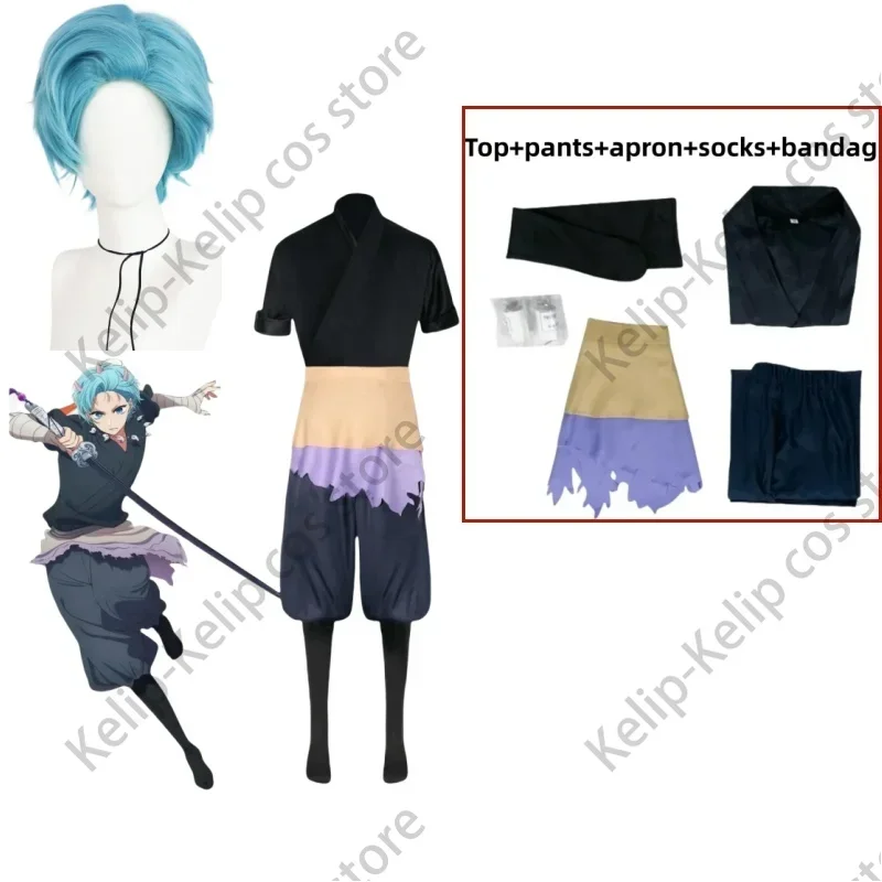 2024 New Anime OSHI NO Tokyo Blade Stage Play Season 2 Cosplay Costume Wig Black Practice Uniform Apron Man Birthday Party Suit