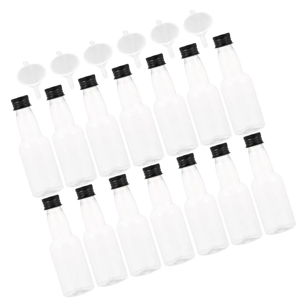 

1 set Multifunctional Seasoning Empty Wine Reusable Beverage Container Leakproof Lid Small Liquor For Travel Outdoor Camp Glass