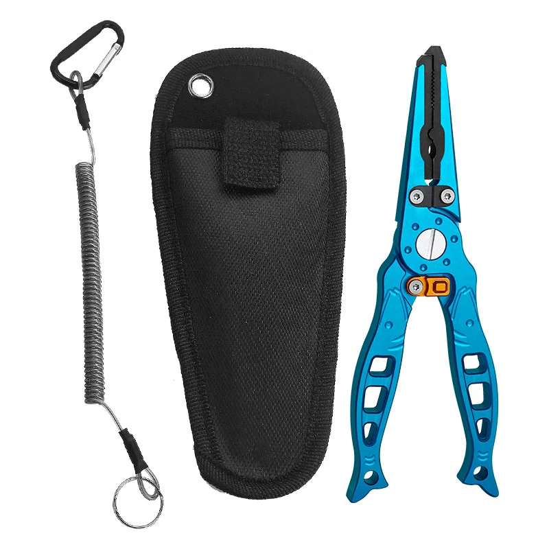 

New Aluminum Fish Shaped Handle Lure Pliers Sea Fishing Pliers Tools Open-loop Scissors Line Control Fishing Gear High Quality