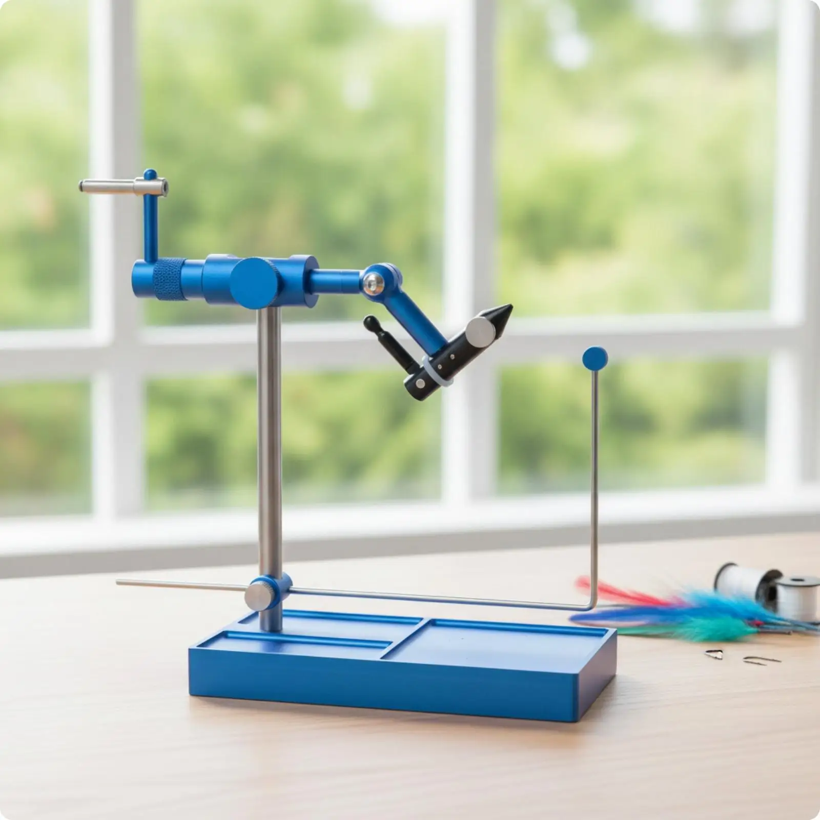 Rotating Hook Fixture Compact Hand Vise Adjustable Bench Vise Fly Tying Clamp for Crafting and DIY Bench
