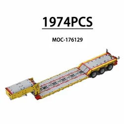 Building Block Truck MOC-176129 Semi Trailer Transporter 1974PCS Educational Toys Children's Birthday Gifts Christmas Toys