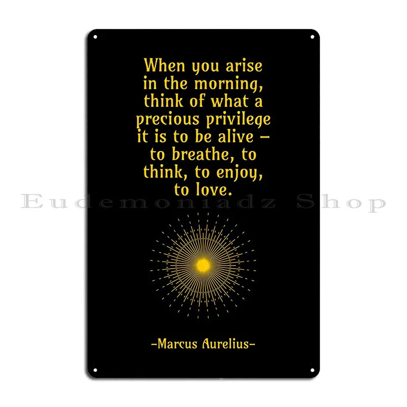 Marcus Aurelius Stoic 4 Metal Sign Plaques Wall Decor Kitchen Living Room Plates Custom Tin Sign Poster