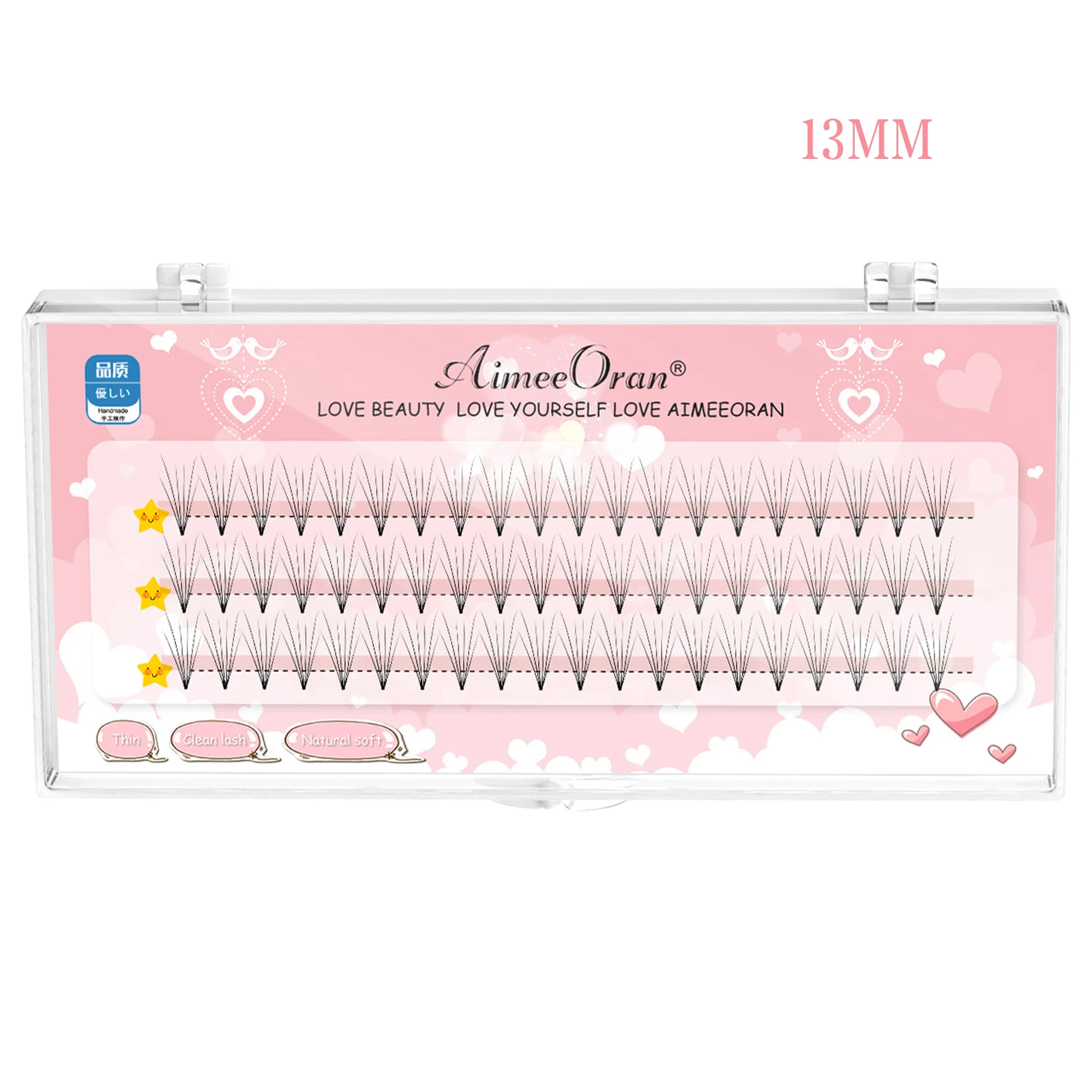 Single Cluster False Eyelashes Pack Not Scattering 3D Effect Wearable Eyelashes Beautify Eyes Professional Salon Use