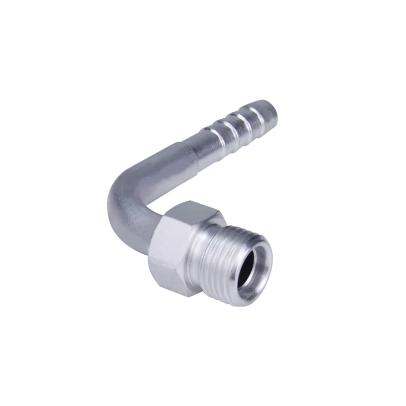 #6 8mm 90 Degree Male Insert O-ring Barbed Fitting for AC Refrigerant Hose air conditioner