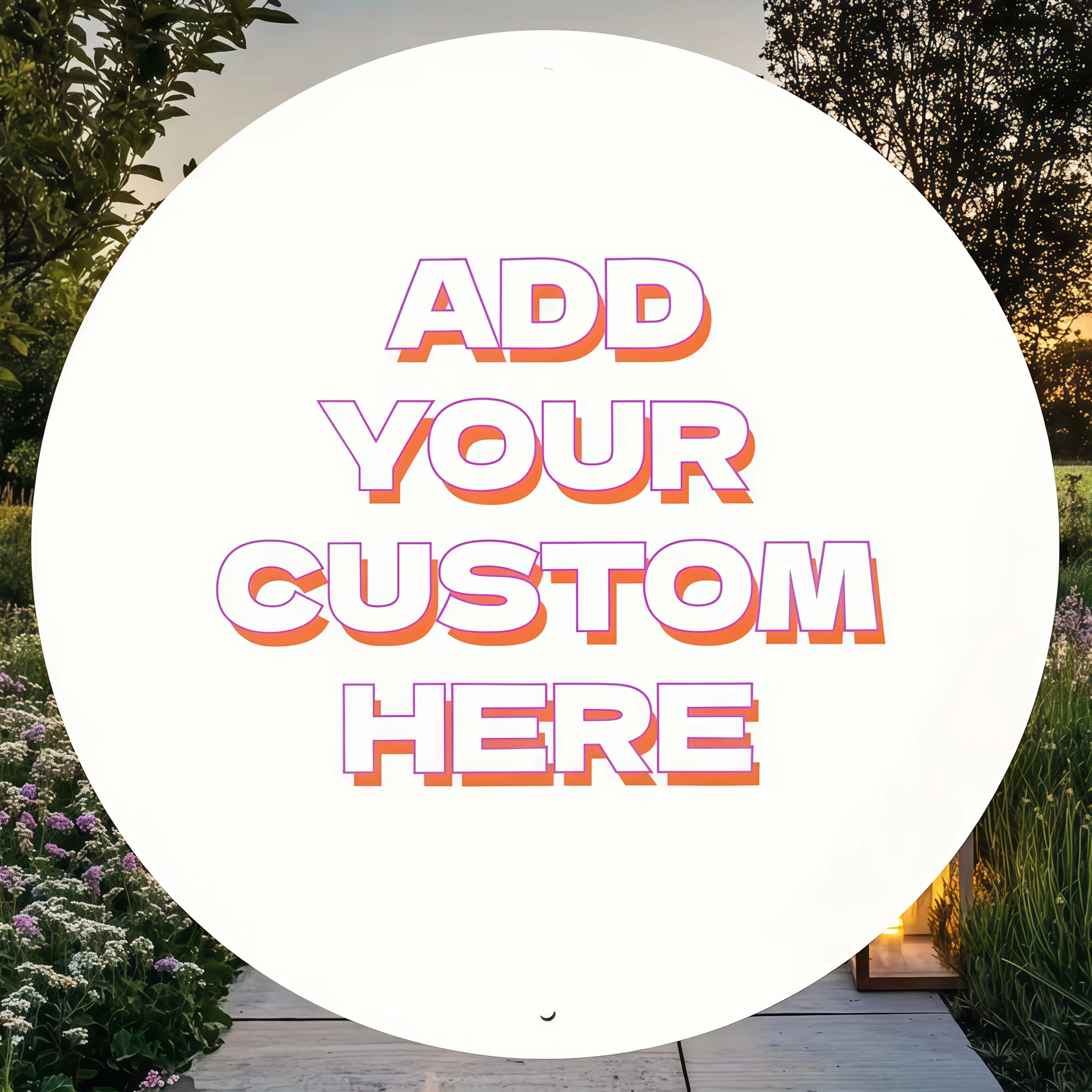 Customizable 20cm Round Iron Sign, Weather Resistant, HD Print for Indoor & Outdoor Decor image 4