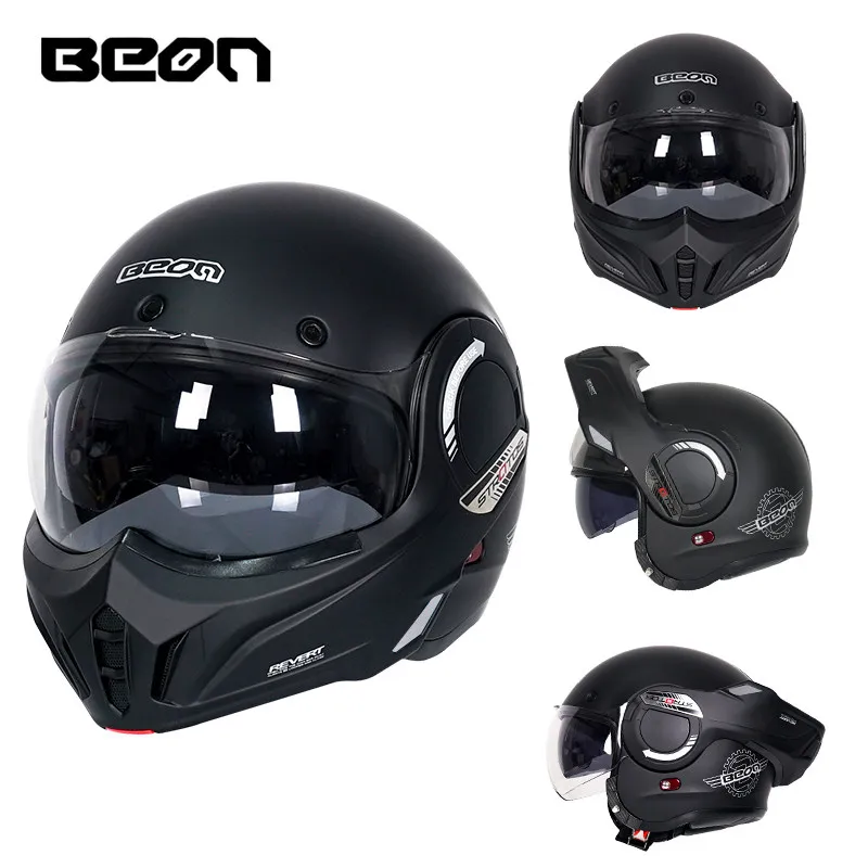 Rear Flip Modular Motorcycle Helmet Men Women Anti-fog Visor Full Face Helmet 4 Season Motorbike Racing Touring Helmet