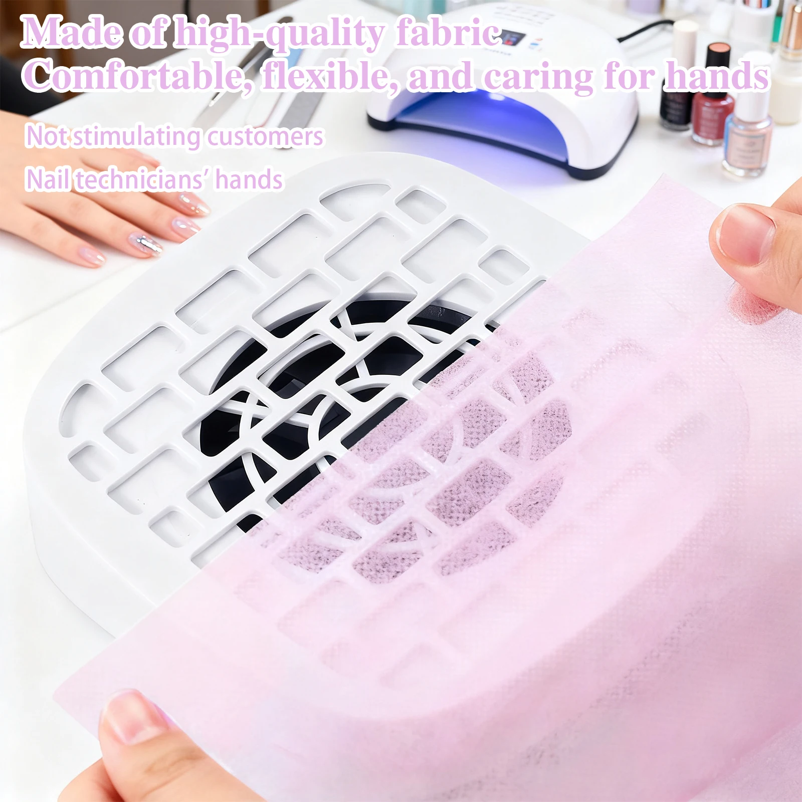 100pc Nail Vacuum Cleaner Filter Paper Filter 3Colors Non-Woven Fabric Dust Collector Replacement Portable For Nail Salon view 5