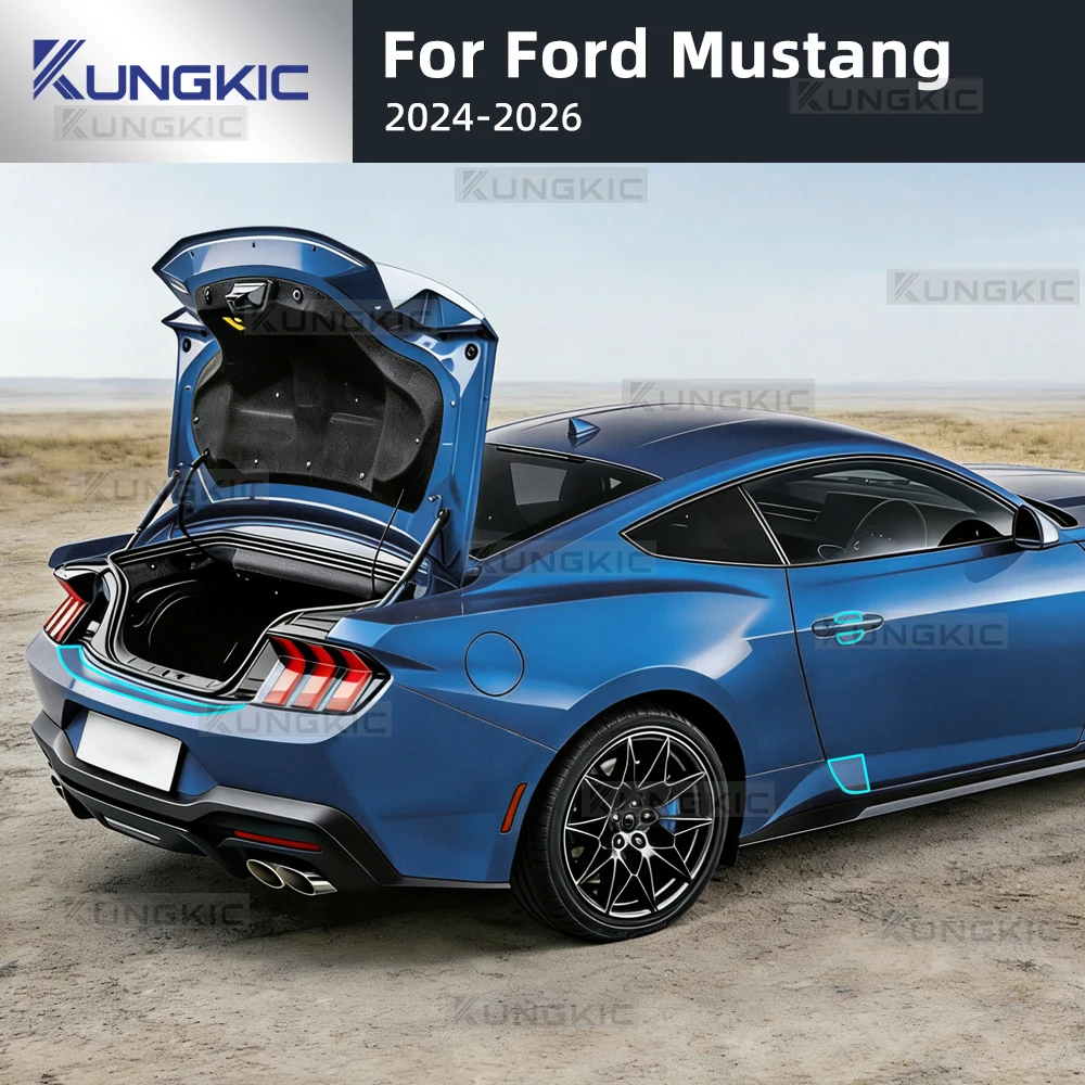 For Ford Mustang 2024 2025 2026 Invisible Car Cover TPU Car Door Triangle Transparent Sticker Anti-scratch Protection Film
