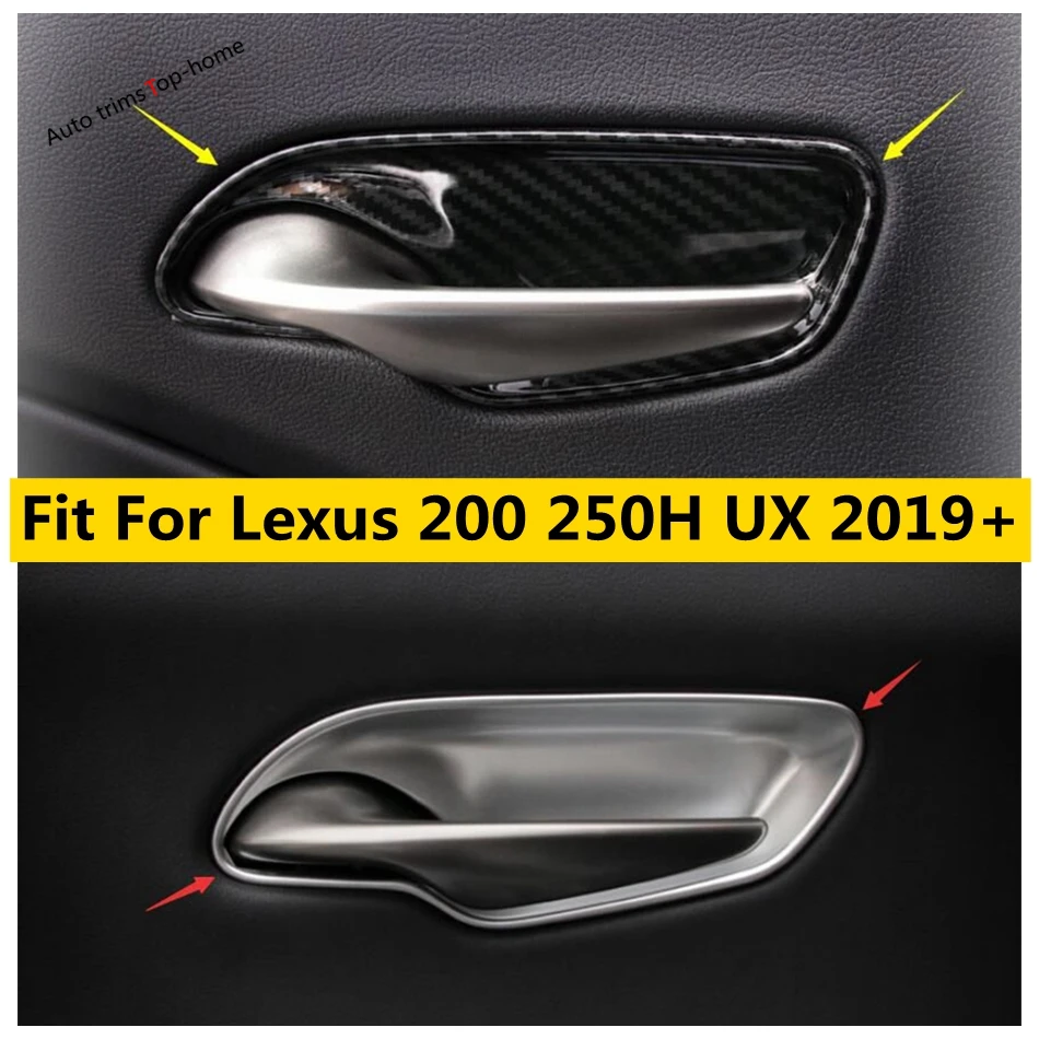 

Inner Door Pull Handle Bowl Decor Panel Cover Trim ABS Carbon Fiber / Matte Car Accessories For Lexus UX 200 250H 2019 - 2024