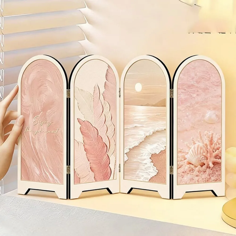 Multicolor Miniature Folding Screen Tri-fold Quadruple Fold Chinese Retro Desktop Scene Layout Model Photo Props Small Size