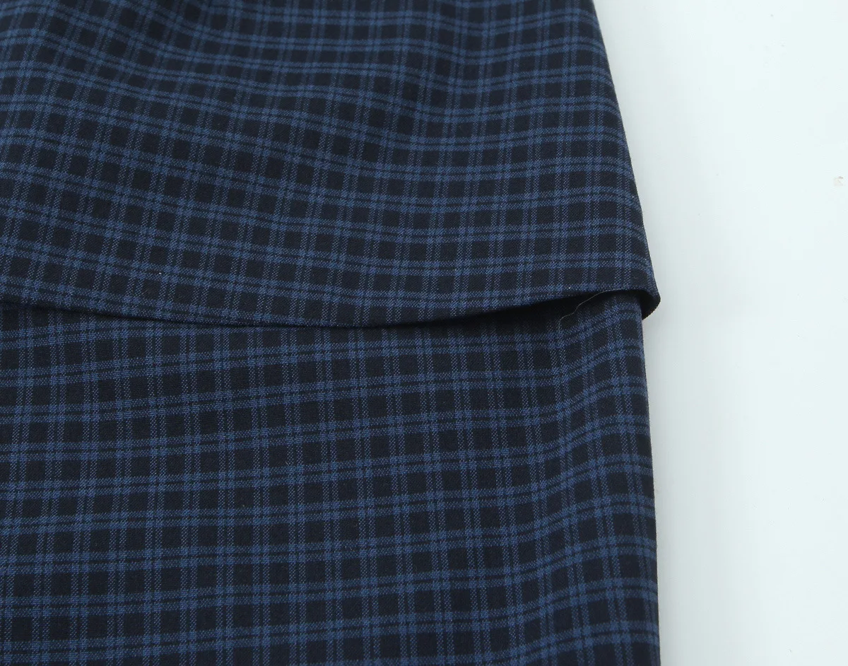 Women's Plaid Straight Leg Pants with Belt Casual Trousers Simple Fashion Street Style for Ladies Autumn Season