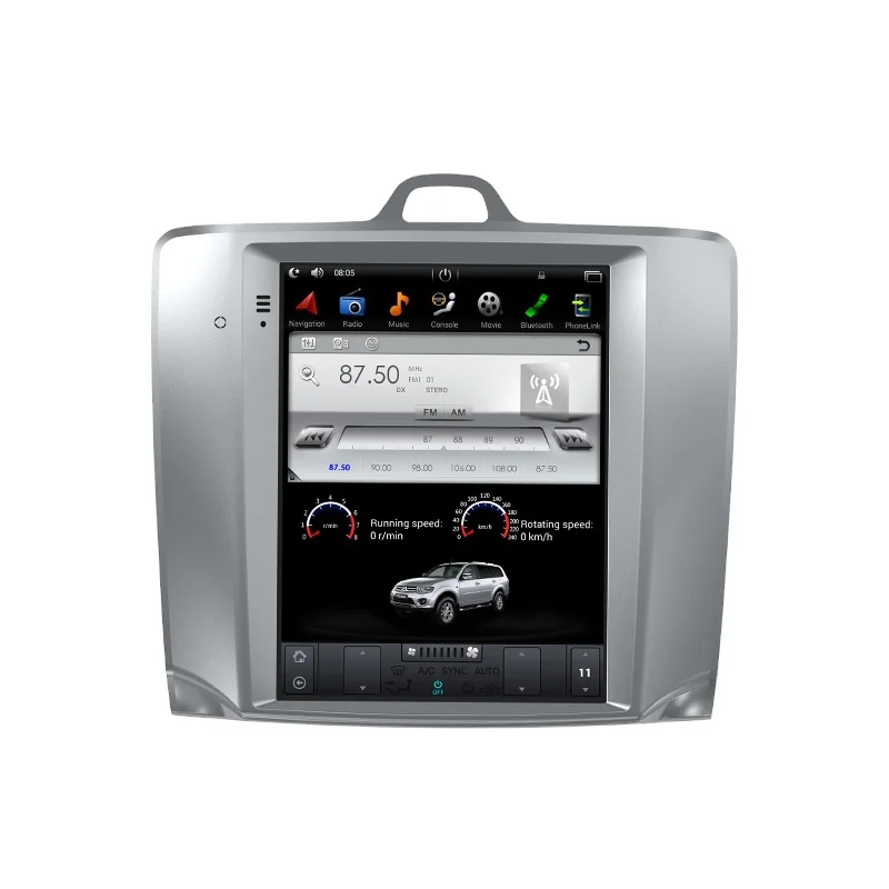 

ZAIQU 10.4 Inch Car Multimedia Air Conditioner Control Board Multimedia System for Ford F604A Focus 2005- Auto A/C
