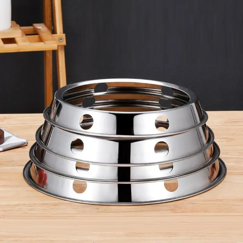 Wok Ring Stainless Steel Heat Resistant Rack for Enhanced Gas Stove Cooking