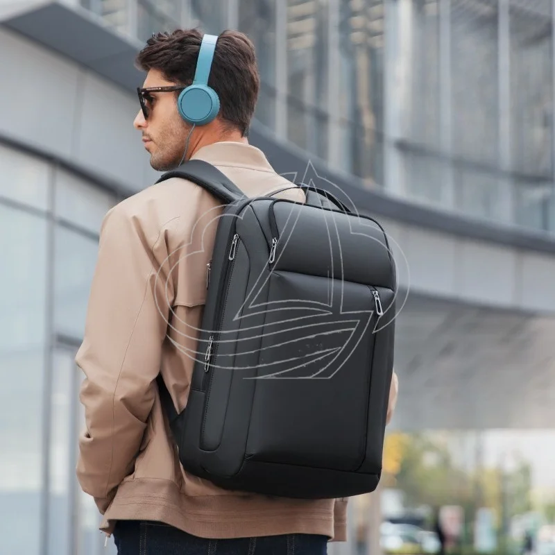 Business Travel Laptop Backpack for Men 15.6 Inch Water Resistant Large Capacity School Office Computer Bag USB Charge Port