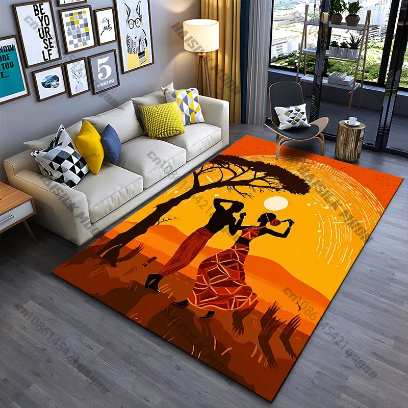 Dancing couple in sunset scenery carpet Yoga living room room decor children's crawling mat doormat area rug games mat