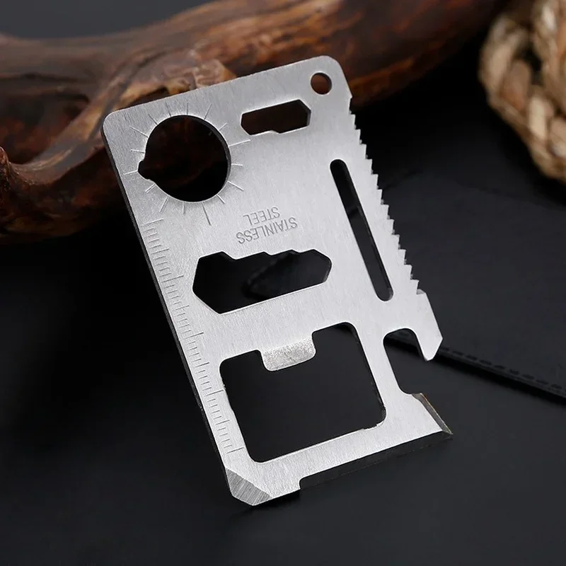 

Multifunction Outdoor Camping Opener Multipurpose Gadget Credit Edc Survival Gear Bottle Wallet Kit Card Tool Pocket