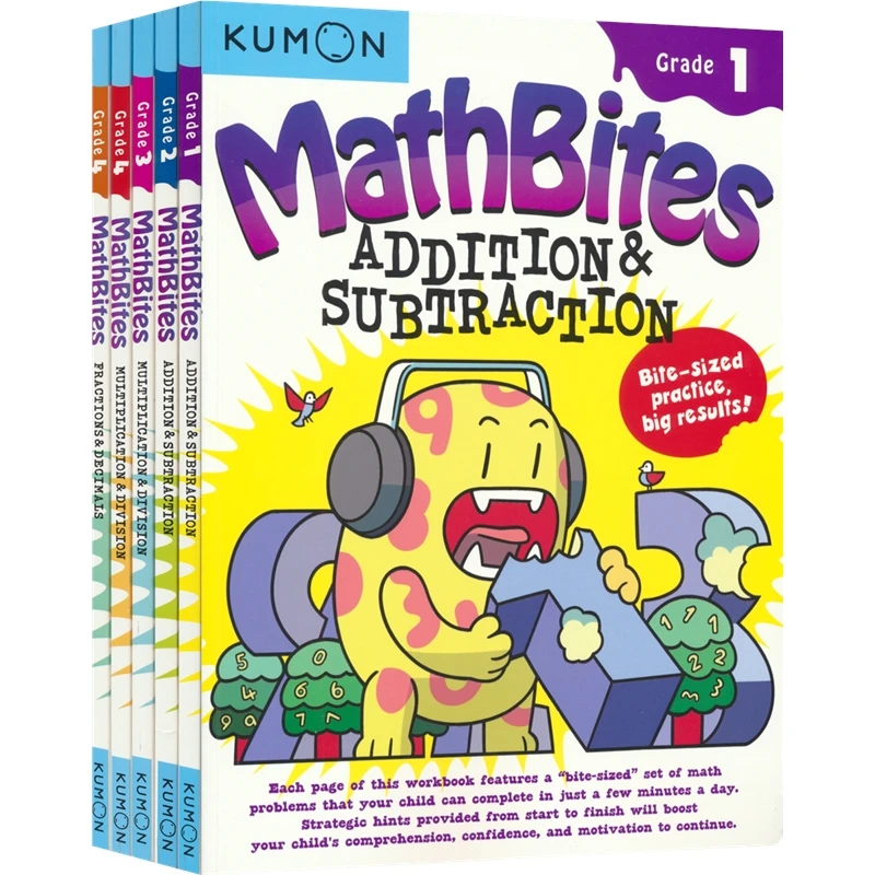 

Kumon Mathbites Grade 1-4 Kumon-style Education, Fun Basic Math Grades 1-4, Addition, Subtraction, Multiplication, Division