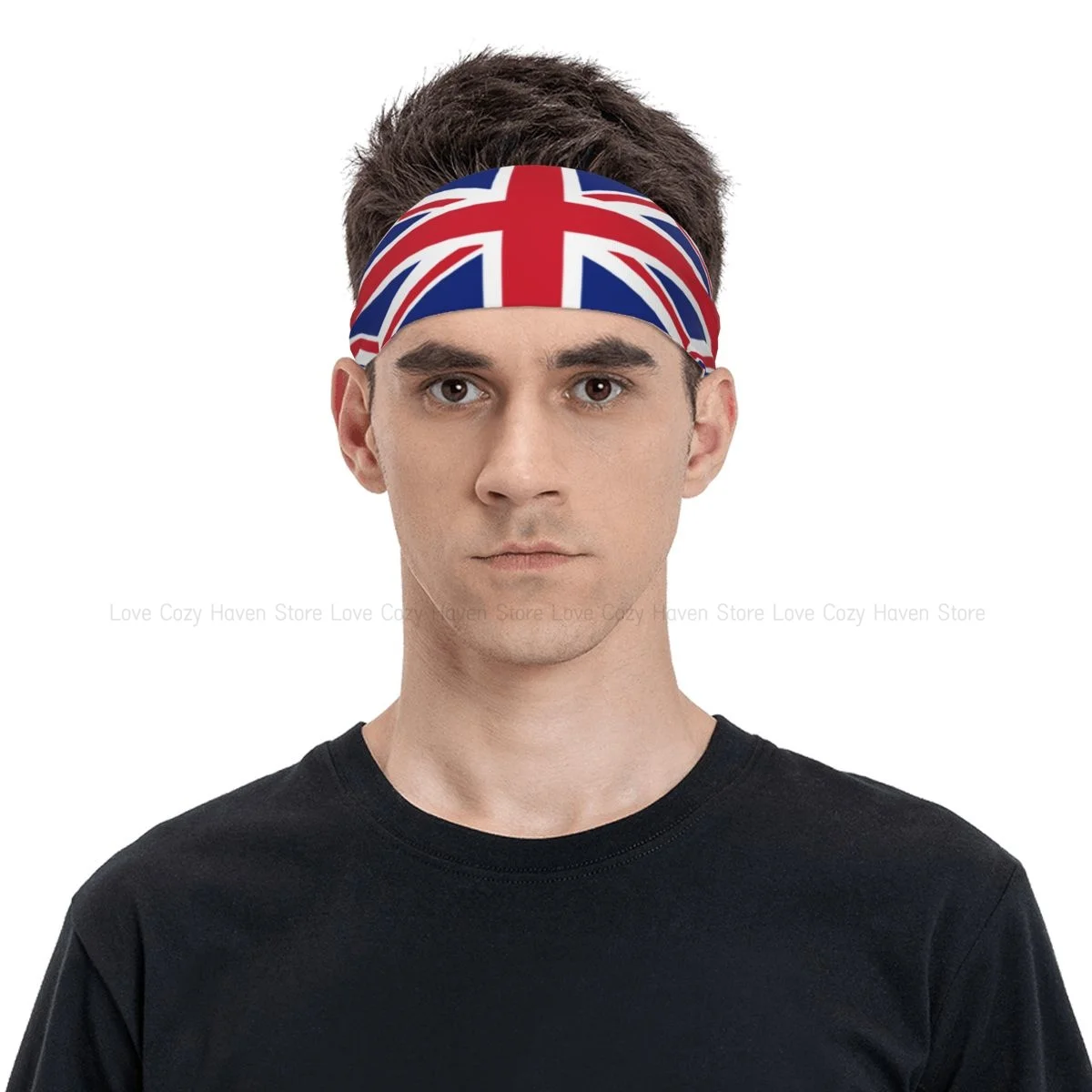 Sports Sweatband Breathable Headband Sweat Hair Head Band Flag Of United Kingdom Yoga Headband Wholesale