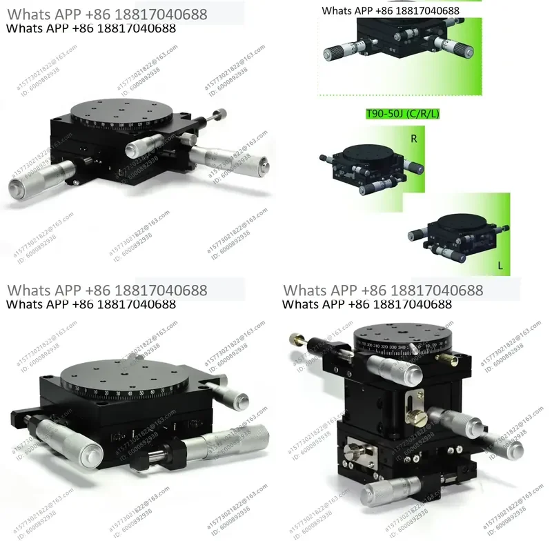 1PC for T90-50 High Precision 3D Fine Tuning Frame XYR Rotary Sliding Table Three Axis Manual Displacement Stage