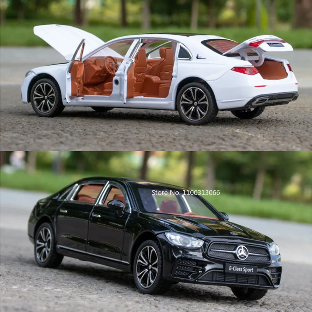 1:24 Benz E300L Modellen Miniatuur Auto's Speelgoed 6 Deuren Kan Geopend Rubberen Banden Voertuigen Wiel Trek Speelgoed Voor Jongens Collectie Plezier