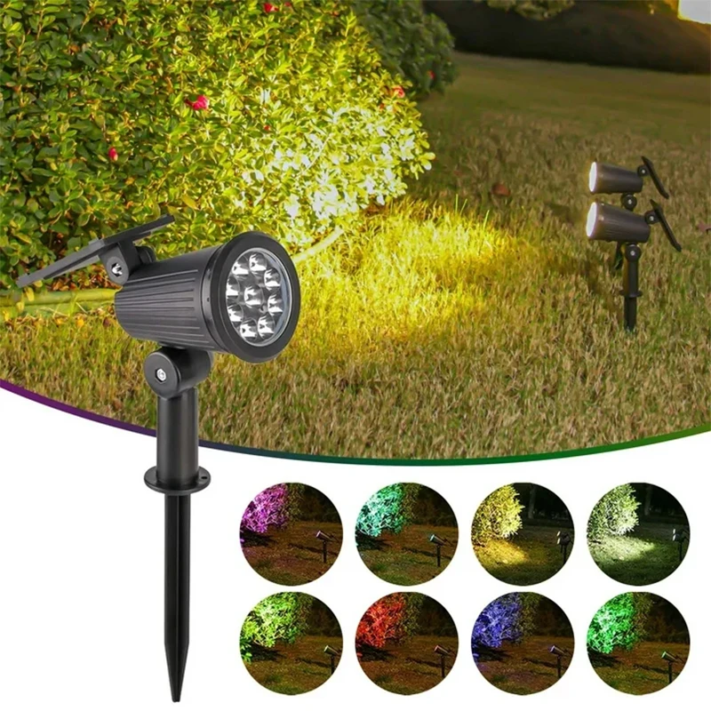 

1/2Pcs Solar Powered 9LED Lamp Adjustable Solar Spotlight In-Ground IP65 Waterproof Landscape Wall Light Outdoor Lighting