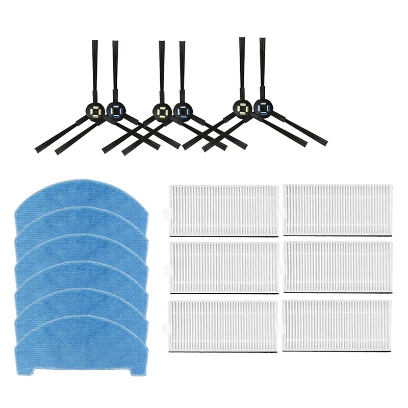 18 Pcs Side Brush Mop Filter For ILIFE V3X Sweeping Robot Cleaner Parts Replacement