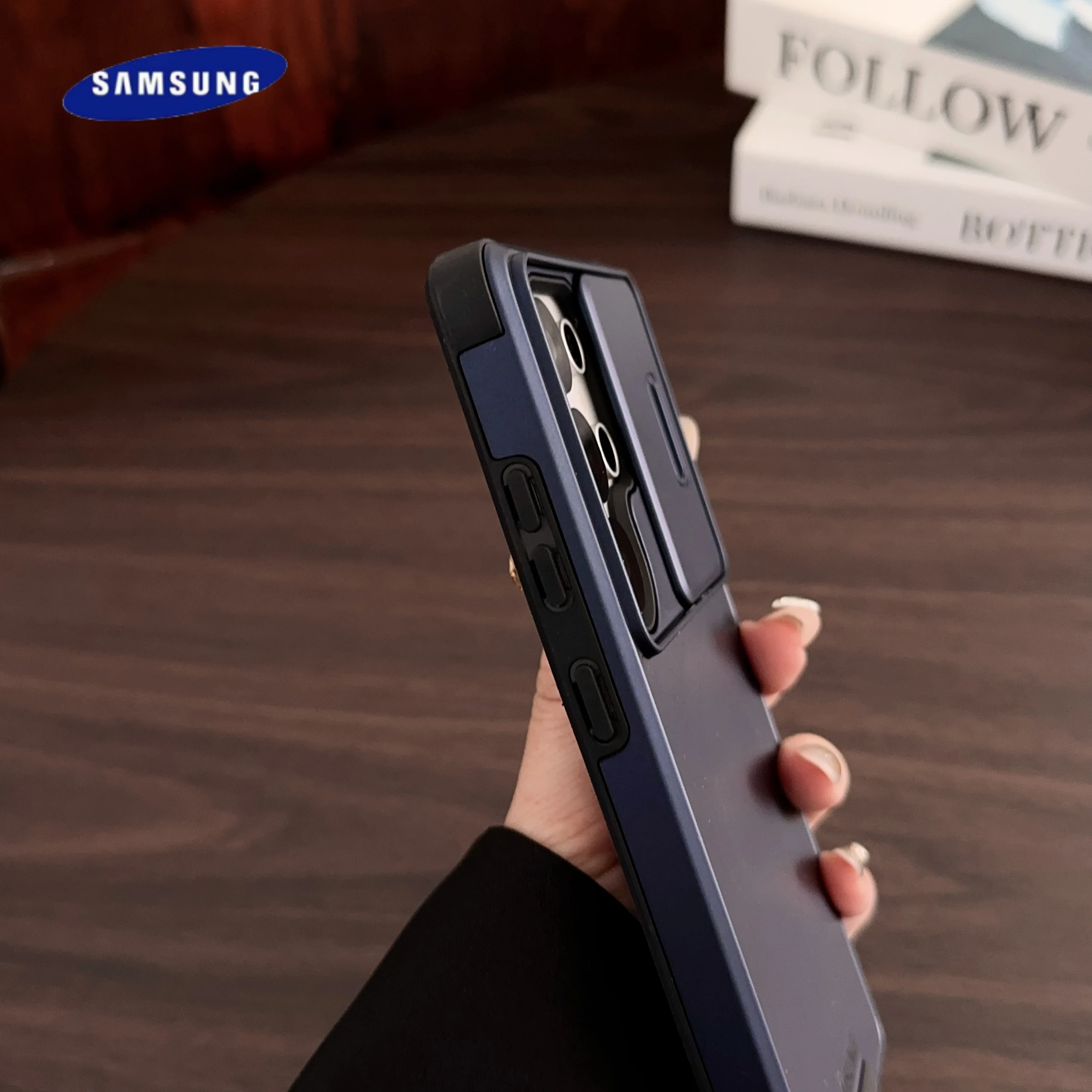 Casing Pelindung Kamera Geser Samsung Galaxy S25 S24 Ultra Plus S23 FE S22 S21 S20 Note20 A55 A35 A53 A32 A36 A54 A16 Sampul Belakang