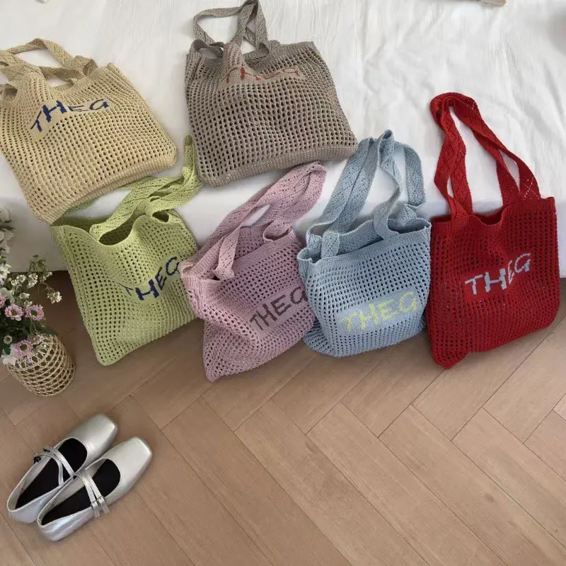 

Summer New Ins Style Versatile Knitted Bag, Leisure Vacation Knitted Beach Bag, Single Shoulder Handbag, Versatile