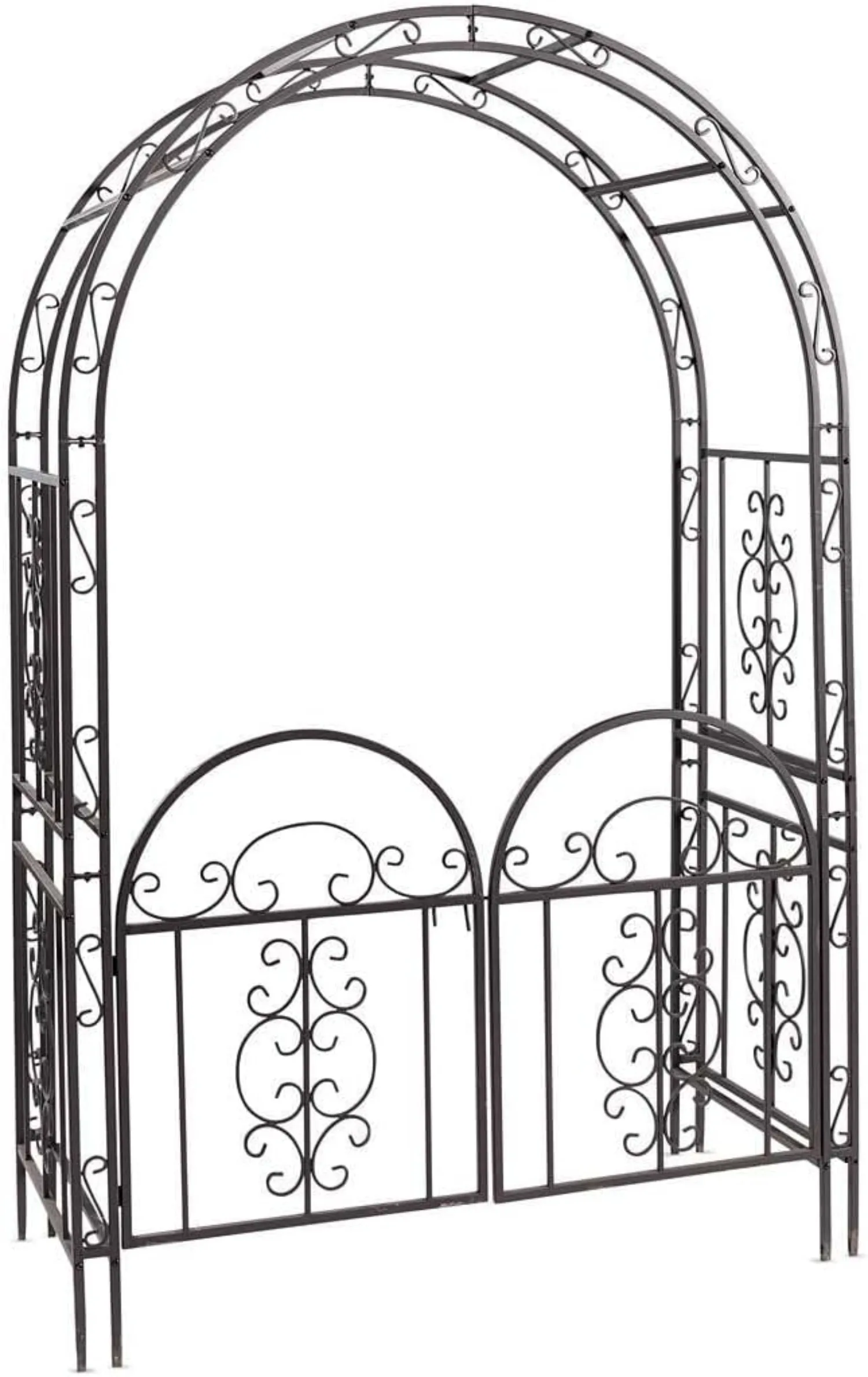 Arch Metal Outdoor Garden Arbor Double Gate，Montebello，84