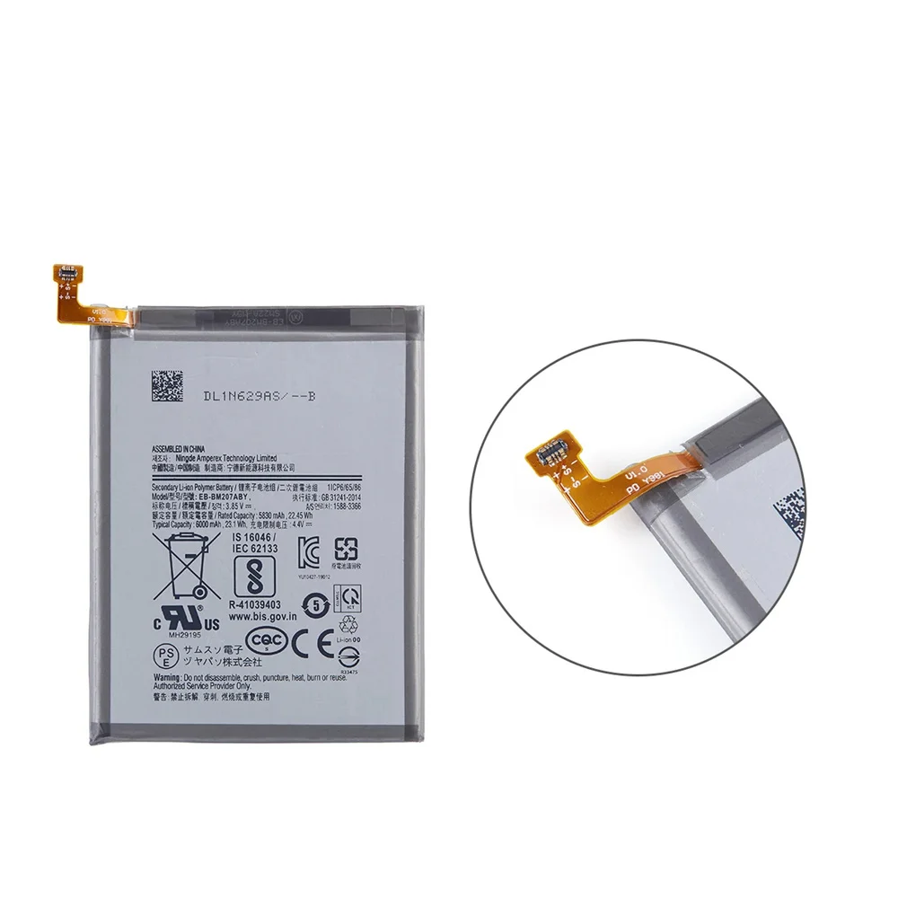 Genuine 6000mAh EB-BM207ABY Replacement Mobile Phone Battery For SAMSUNG Galaxy M30s SM-M3070 M3070 M21 M31 M215 Batteria+Tools