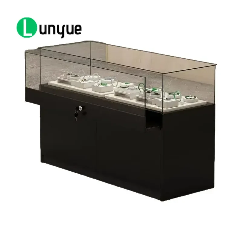 Glass Display Cabinet for Jewelry Mobile Phone Glasses Museum Exhibition Showcase Desktop Counter Wenwan Booth Storage
