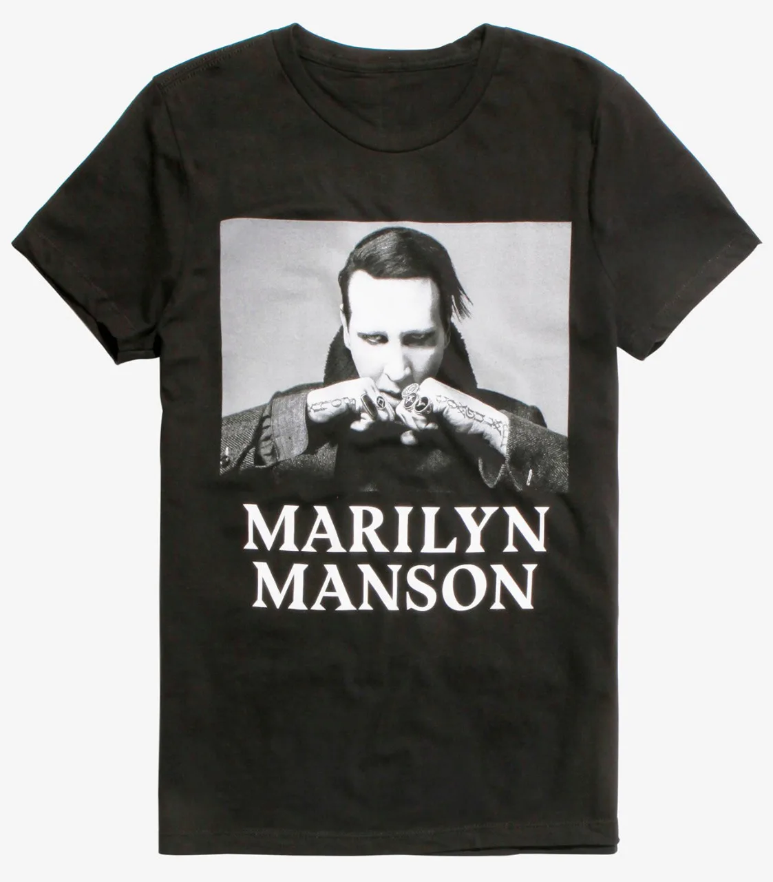 Marilyn Manson Hand Tattoo Portrait T Shirt New Authentic Licensed