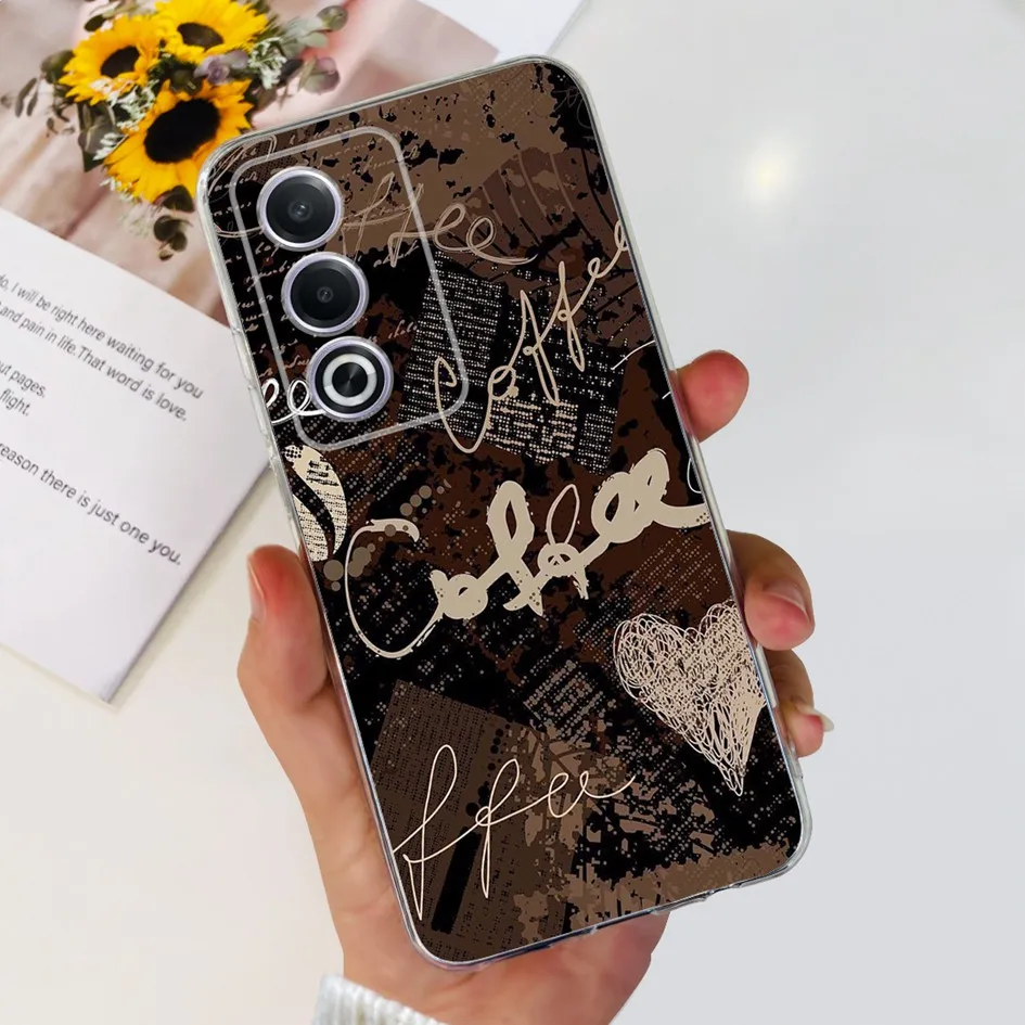 For OPPO A3 Pro 5G Case CPH2665 Funda Popular Flower Soft Clear Silicone TPU Phone Cover For OPPO A80 A 80 5G 2024 CPH2639 Cases